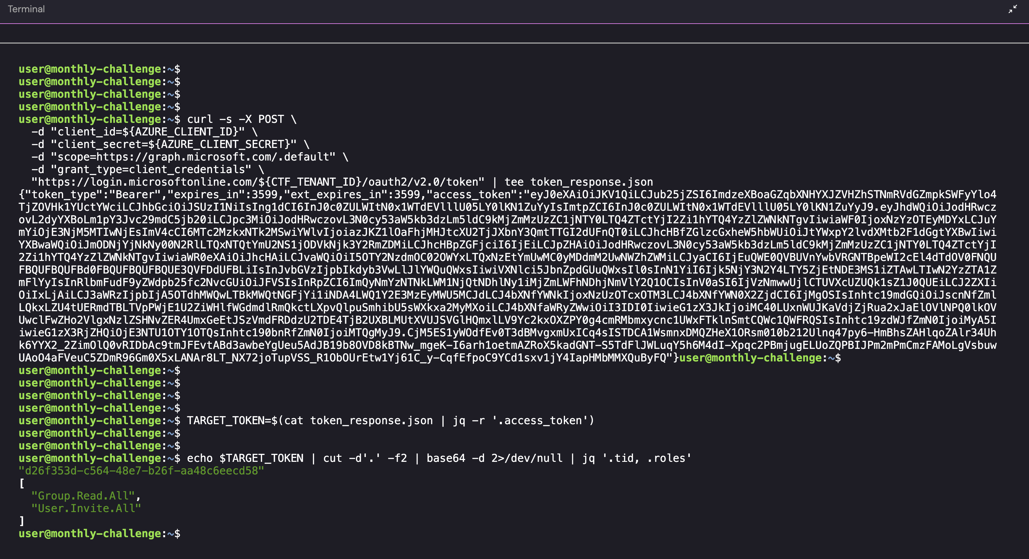 Token acquisition and verification